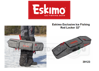 39123 Eskimo Exclusive Ice Fishing Rod Locker 32 Carry Storage Transport