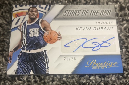2015-16 KEVIN DURANT /25 AUTO PANINI PRESTIGE STARS OF THE