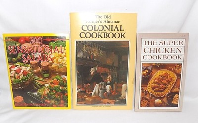 Lot of 10 Cookbooks:   Chicken, Chinese, Casserole, Salads, Candy, Colonial, Joy