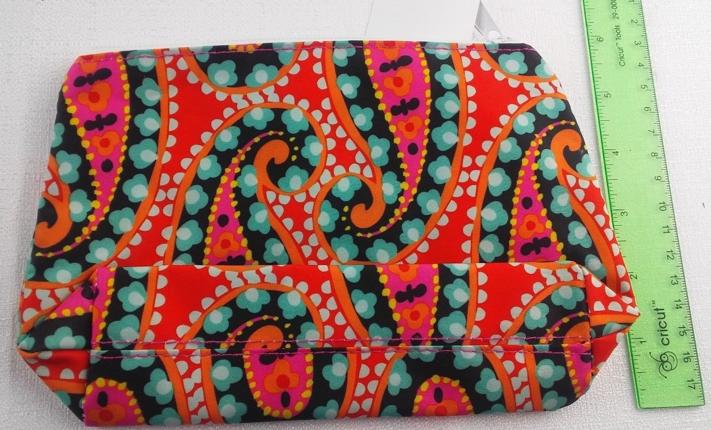 Always Anna Griffin Accessory Case Craft Supply Pouch Bold Retro Paisley Pattern