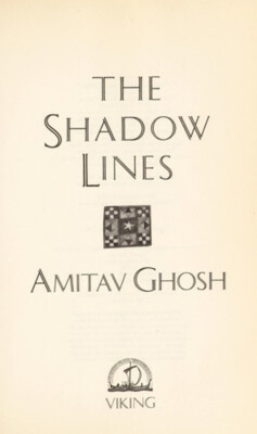The Shadow Lines Hardcover Amitav Ghosh