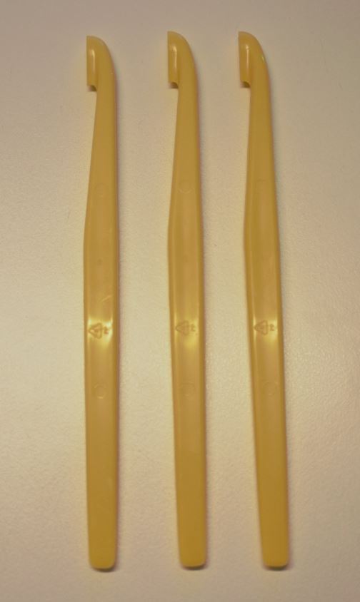 Tupperware 3 x Orangenschäler, Apfelsinenschäler, Zitrusschäler Gelb NEU