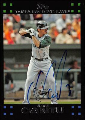Jorge Cantu autographed Baseball Card (Tampa Rays) 2007 Topps #419