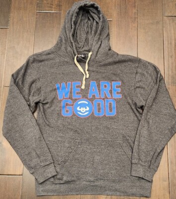 J America Chicago Cubs We Are Good Gray Pullover Hoodie - Men's Large - MLB