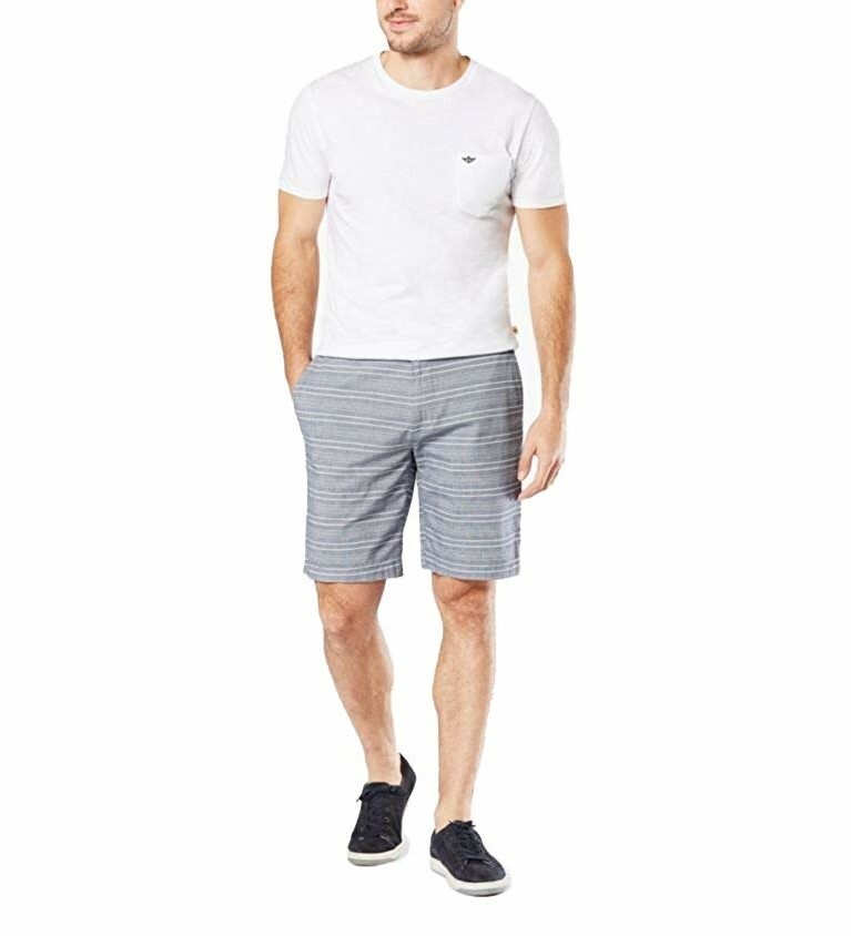 Dockers 159185 Men's Classic Fit Perfect Stretch Casual Grey Short Size 40