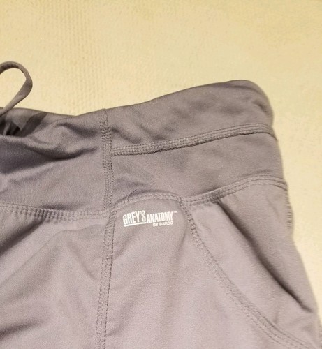 Greys Anatomy Active Modern Fit Scrub Pants Drawstring Gray Medium Petite MP