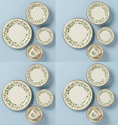 Lenox China Holiday Service for Four / 20 Piece Set - China / Indonesia - N/O