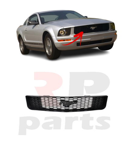 PER FORD MUSTANG 2005 - 2009 BASE NUOVA PARAURTI ANTERIORE GRIGLIA CENTRALE S...