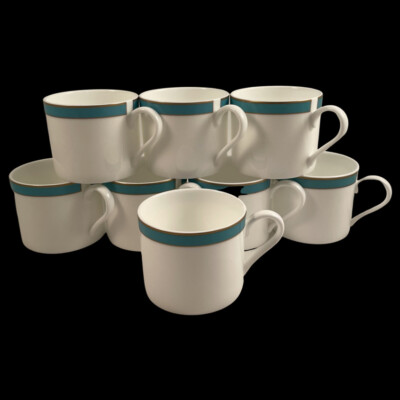 Set of 8 NEW CRATE & BARREL REGENT Bone China Cups NIKKO JAPAN NEW