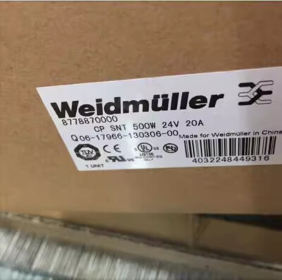 1pcs Weidmuller Guide Rail Power Supply CP SNT 500W 24V 20A 8778870000