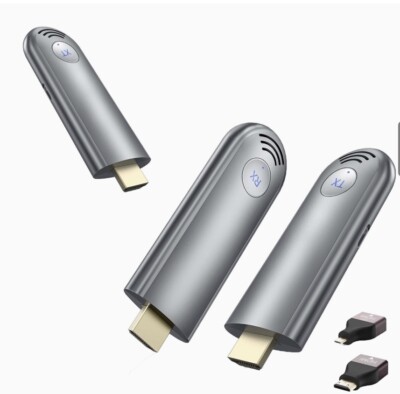 Wireless HDMI Transmitter and Receiver, Plug & Play Portable 2.4G/5G Wireless...