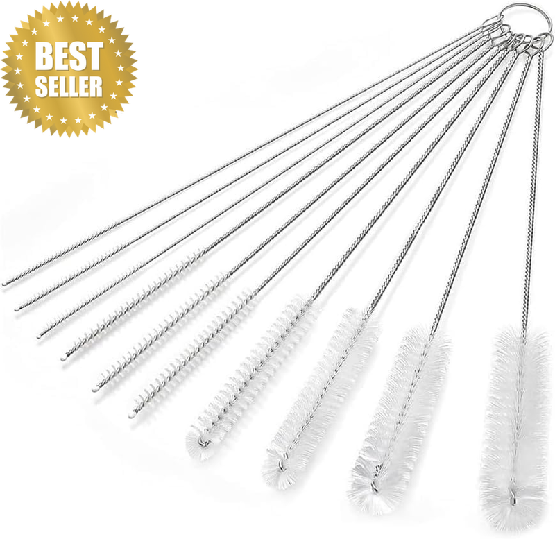 Straw Cleaner Brushes Set, 10 Pieces, 20.8Cm Nylon Tube Brush Kit for Sippy Cup,