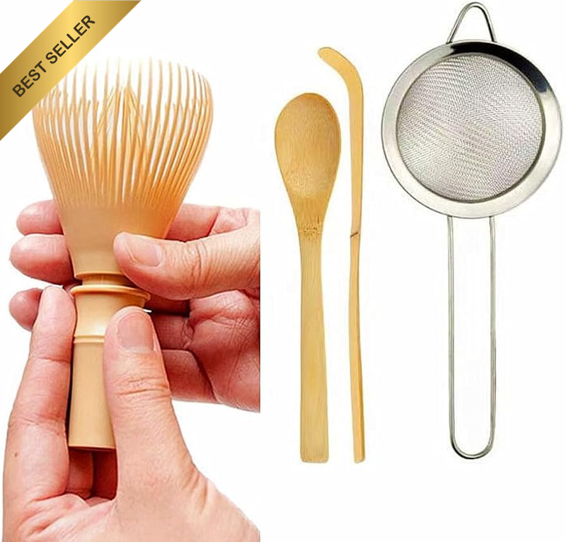 4 Pcs Upgraded Matcha Whisk Set – Dishwasher Safe Resin Plastic Whisk, Rust-Free