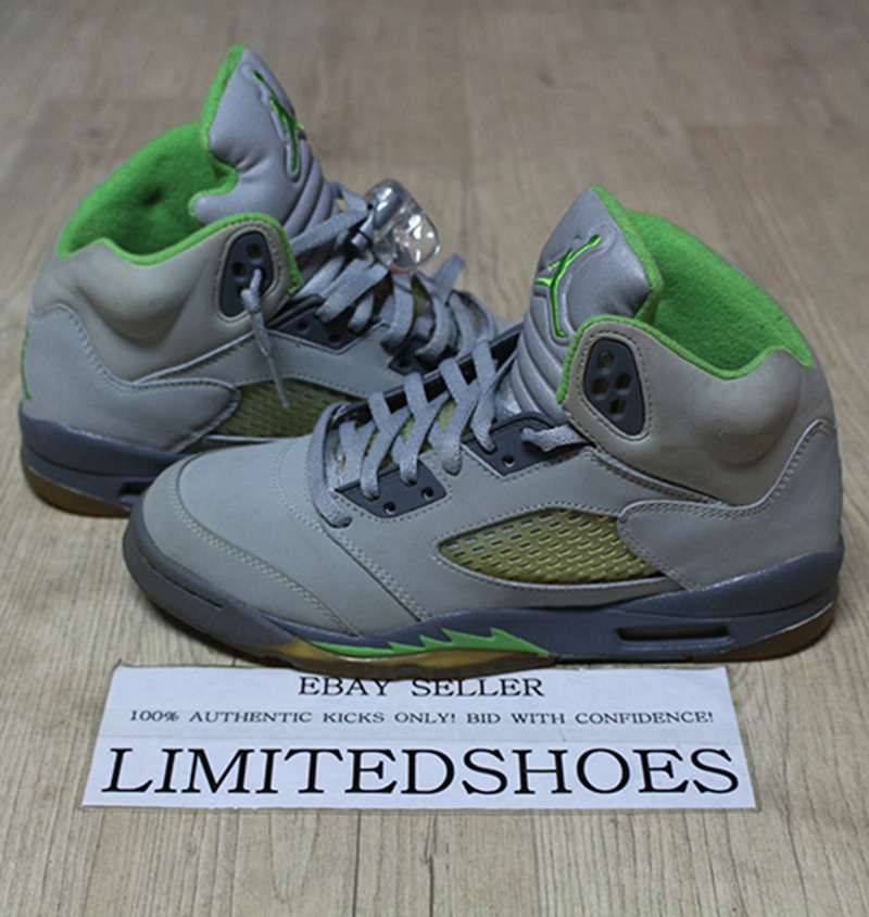 Air Jordan 5 RETRO 27cm 箱あり NIKE AIR JORDAN 5 V RETRO GS SILVER GREEN BEAN FLINT GREY