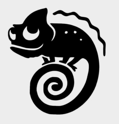 Rapunzel Pascal White Vinyl Decal Sticker