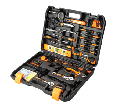 JELLAS Toolbox with Tools, 242 Piece Basic Household Tool Kits, Mechanic Tool Se
