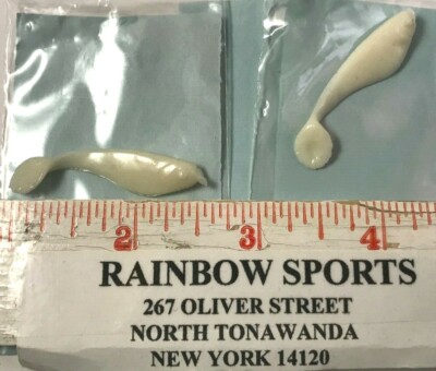 50 -- 1.5''  Paddle tail SHADS plastic baits WHITE Micro shad  BASS & CRAPPIE