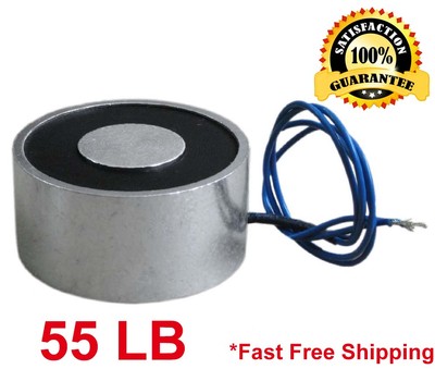 55 LB Electric Lift Magnet Electromagnet Solenoid Holding 40mm