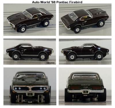 AUTO WORLD Dark Brown 68 Pontiac Firebird New in Clam Pack Fits Aurora, AW SC336