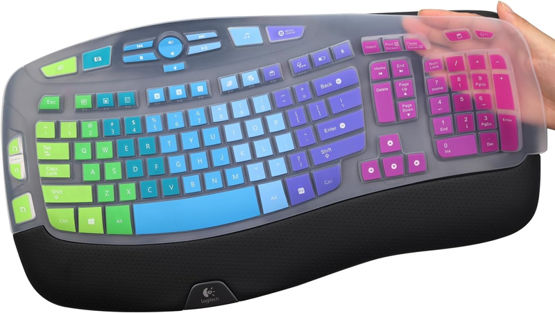 Keyboard Cover for Logitech K350 Wireless Wave Keyboard, Log
