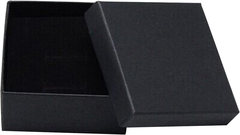 20 Pack Black Cardboard Jewelry Boxes with Sponge Filled, 8X5X2.5Cm Kraft Paper