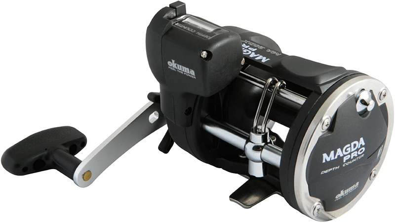 Magda Pro Line Counter Levelwind Trolling Reel, Small, Black