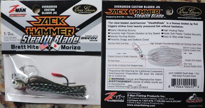 ZMAN CBSB Evergreen Jack Hammer Stealth Blade Choose weight color NIP Chatter