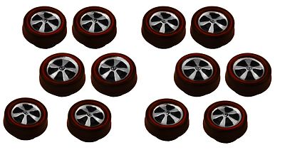 12 Brightvision Redline Wheels - 12 Small Size Deep Dish Dull Chrome Style