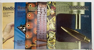 1974 Handloader The Journal Of Ammunition Reloading Magazine Full Year 6 Issues