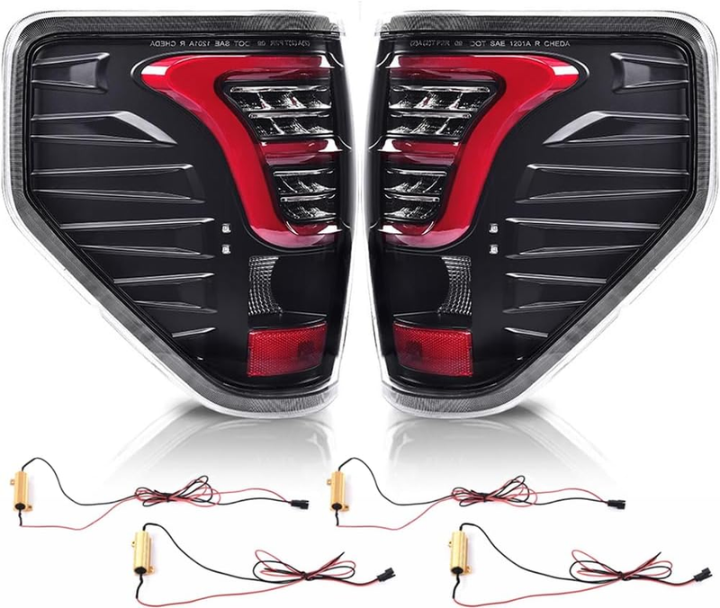 LED Tail Lights for Ford F150 2009-2014 Rear Taillights Brake Lamps Clear Lens