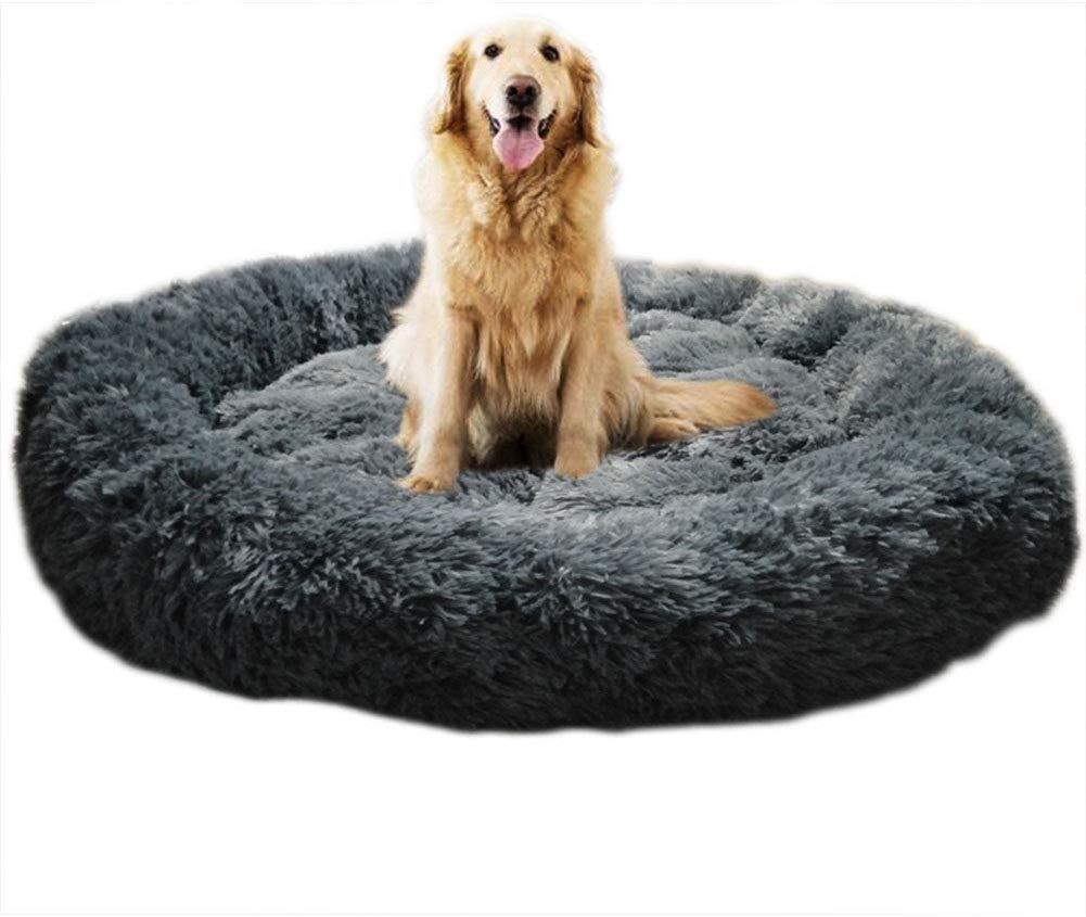 Fluffy, calming dog bed..dark grey | in Holyrood, Edinburgh | Gumtree