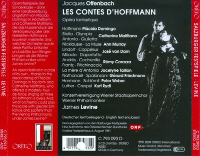 JAMES LEVINE JACQUES OFFENBACH: LES CONTES D'HOFFMANN NEW CD
