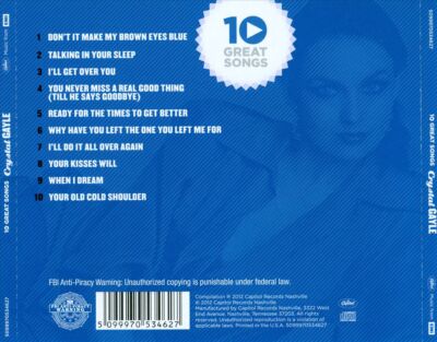CRYSTAL GAYLE 10 GREAT SONGS NEW CD 5099970534627| eBay
