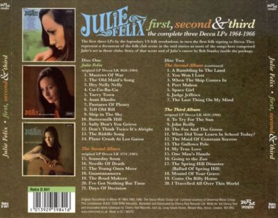 JULIE FELIX FIRST SECOND & THIRD: THE COMPLETE THREE DECCA LPS 1964-1966 NEW CD