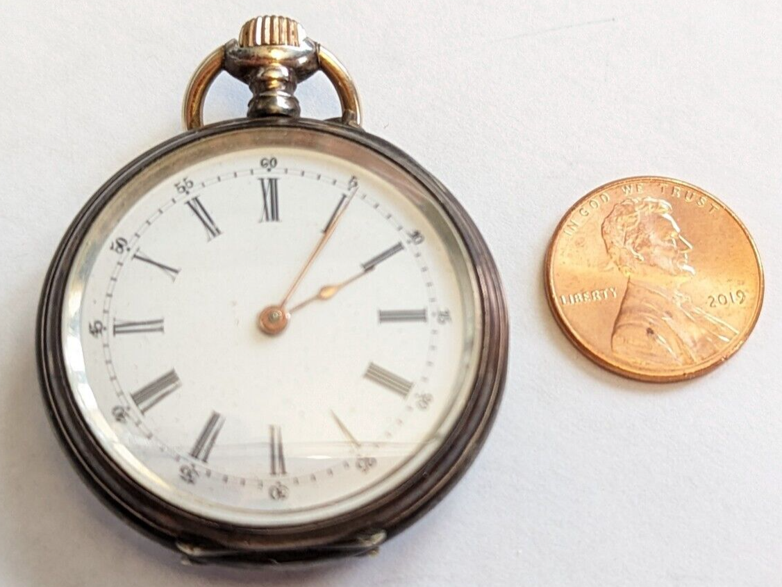 800 SILVER POCKET WATCH CASE REMONTOIR CYLINDRE 10 RUBIS | eBay