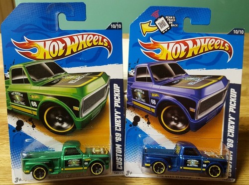 Chevrolet - HOT WHEELS 2台セット Hot Wheels HW City Works Custom '69 Chevy Pickup 1:64 Lot of