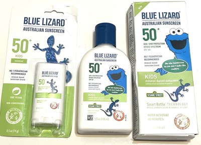 BLUE LIZARD 2 SET Kids Mineral Sunscreen Lotion SPF 50 Water Resistant 11/23
