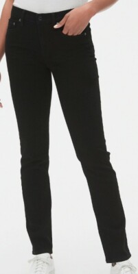 Jean Femme Bootcut Gap 1969 Premium - Noir Avec Surpiqûres Blanches - Taille 12 Longueur 31" - Neuf étiqueté