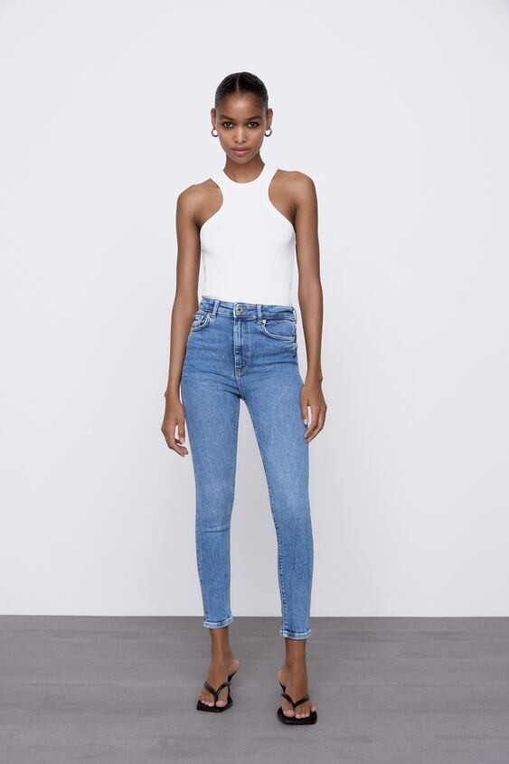 ⭕️もうこれ以上は値下げしません！このお値段です！ZARA カーゴジーンズBLUE ZARA カーゴ デニムパンツ TRF - メルカリ