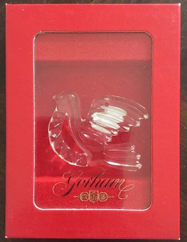 Gorham Lead Crystal Holiday Dove Ornament Made in Germany #5