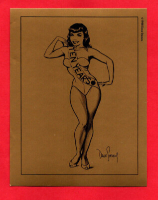 Page Dave Stevens ©1989 Graphitti RARE Dave STEVENS ~ Betty PAGE Large Card 1980's | eBay