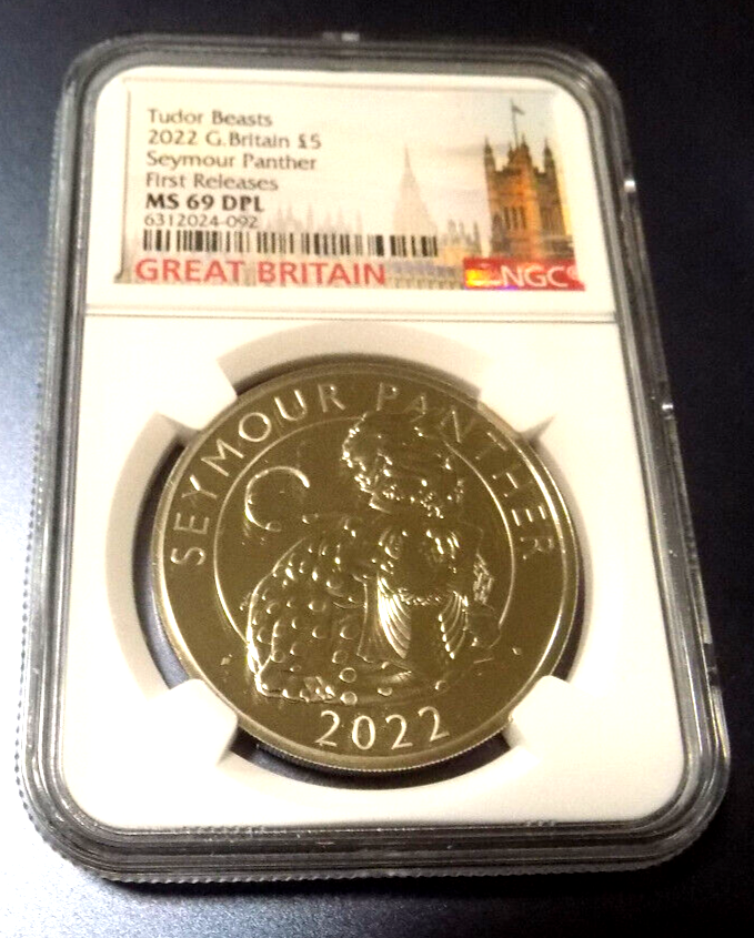 2022 GREAT BRITAIN 5PD NGC MS69 DPL QUEEN'S TUDOR BEASTS