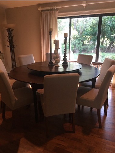 Antique 1800’s Round Table W/ Lazy Susan - LARGE / RARE