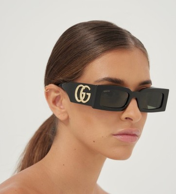 GUCCI GUCCI GG1425S-001-53 BLACK SUNGLASSES