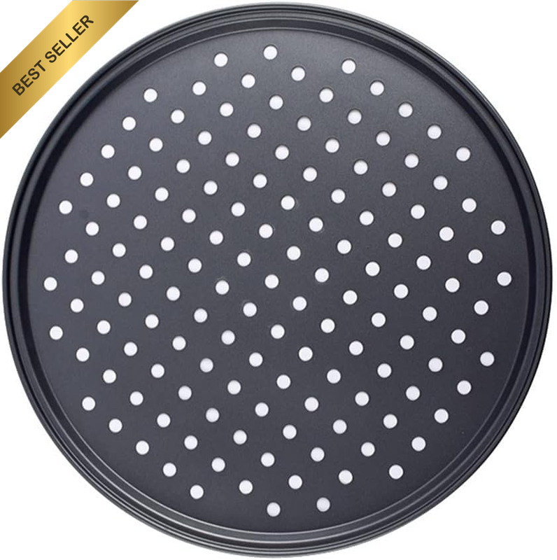 Baking Steel Pizza Pan with Holes Roundset Nonstick Pizza Oven Tray for Home Res
