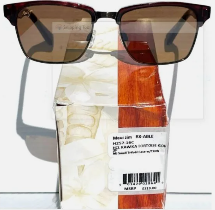 Pre-owned Maui Jim Unused  Kawika Tortoise Antique Gold Bronze Lens Sunglasses H257-16c In Brown