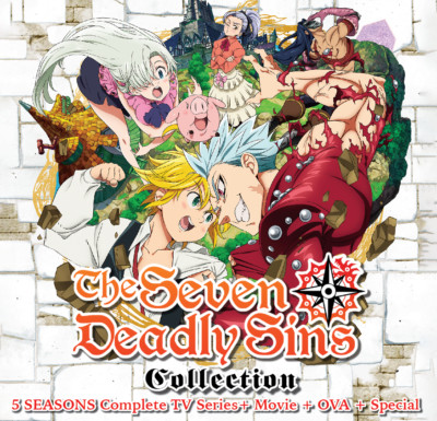 DVD The Seven Deadly Sins Season 1-5 (Epi 1-100 End+4 Movie+OVA) English Dubbed