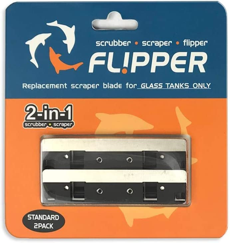 Flipper Standard Aquarium Scraper Blades for Fish Tank Cleaning Kits – Stainless
