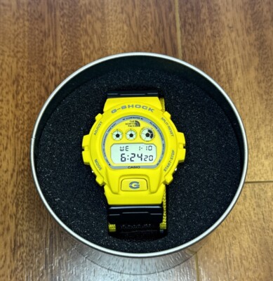 Supreme x The North Face x Casio G-Shock DW-6900 Watch Yellow, New