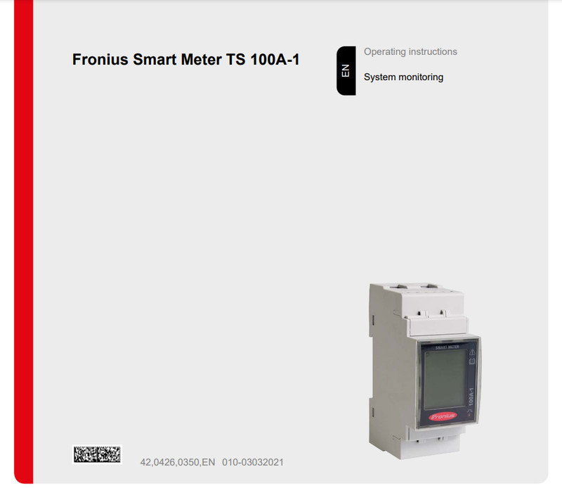 Fronius Smart Meter 1 Phase, 63A Energy Monitoring